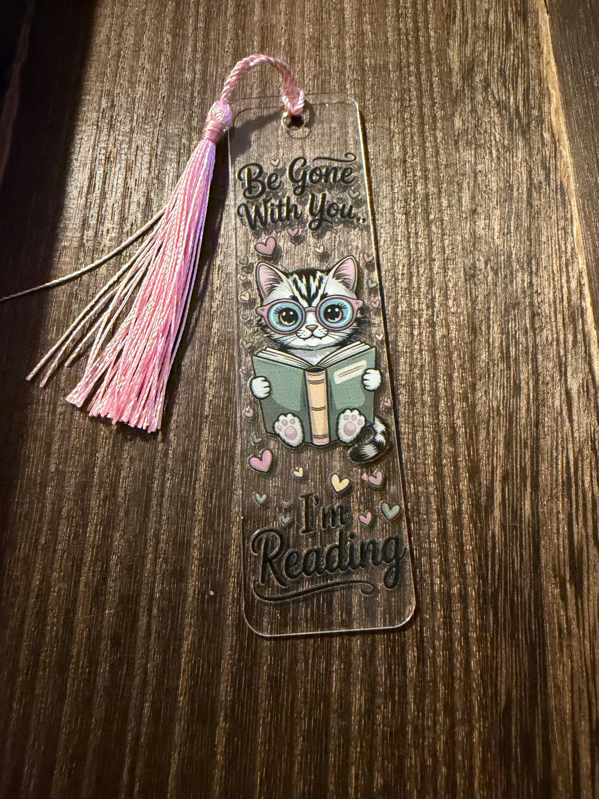 Handmade Acrylic Bookmark with Tassel | Book Lover Gift