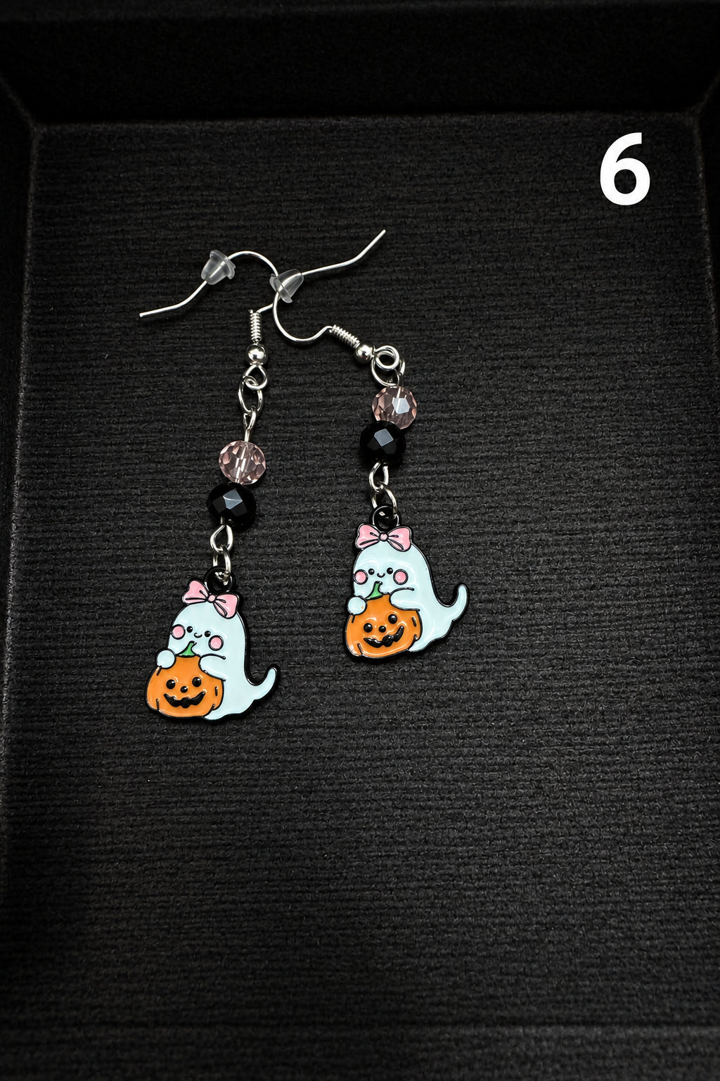 Handmade Dangle Bead and Charm Earrings | Halloween