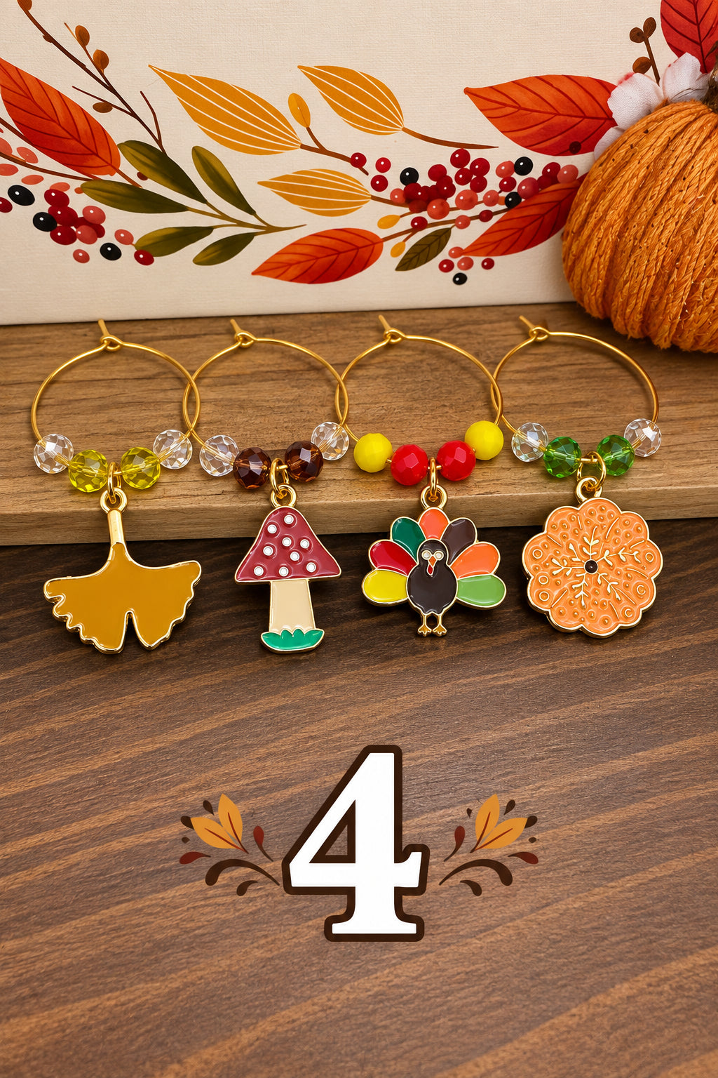 Handmade Fall Drink Charms