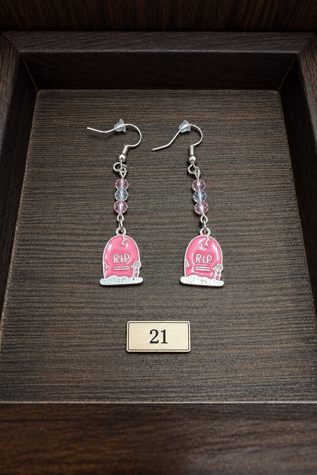 Handmade Dangle Bead and Charm Earrings | Halloween