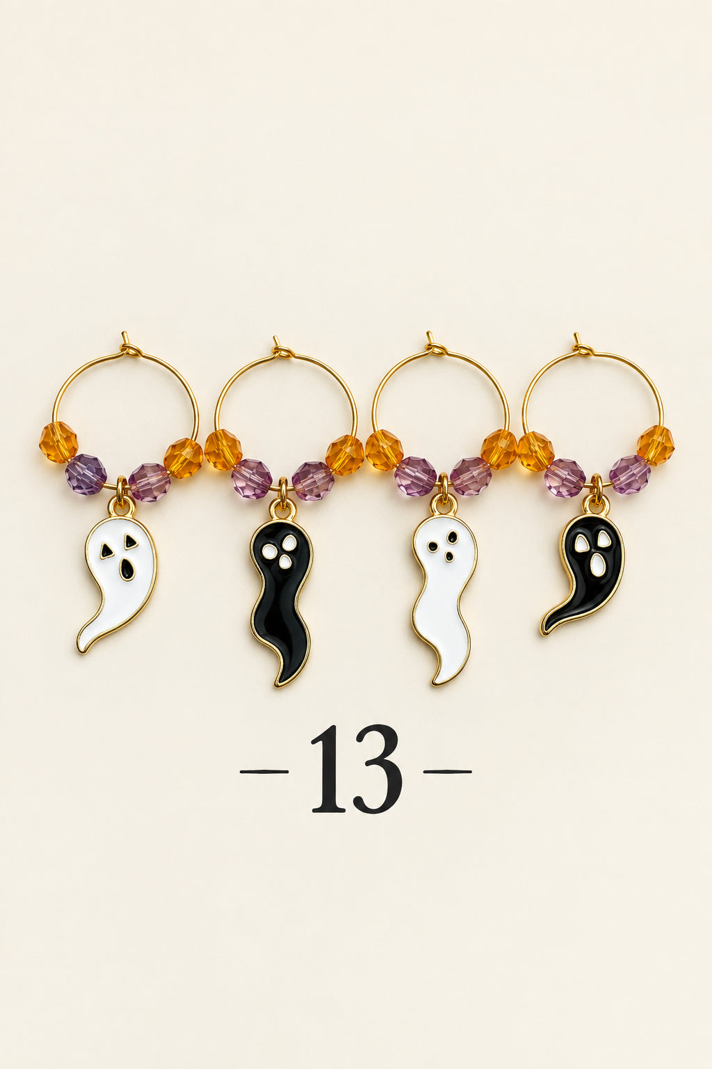 Handmade Halloween Wine Charms