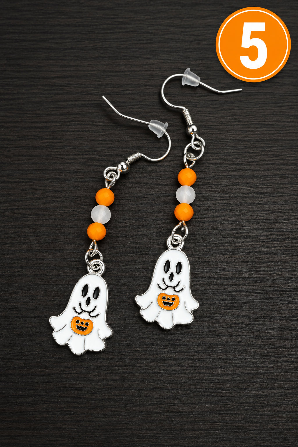 Handmade Dangle Bead and Charm Earrings | Halloween