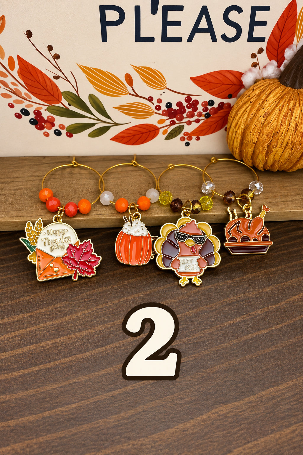 Handmade Fall Drink Charms