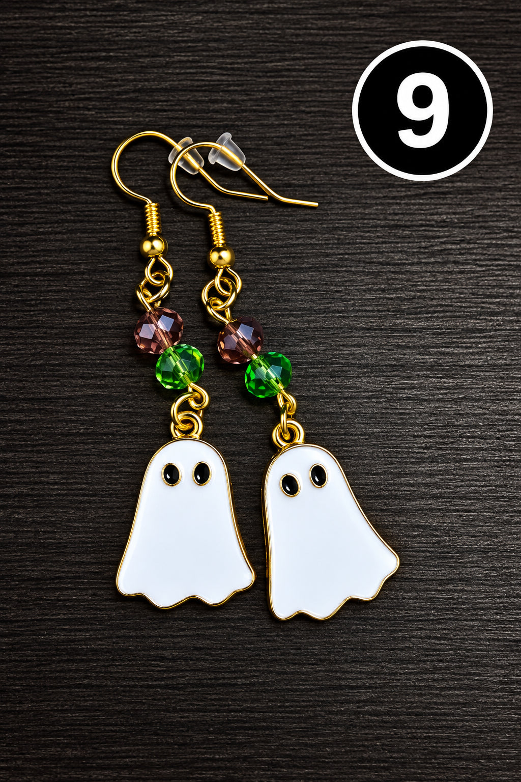 Handmade Dangle Bead and Charm Earrings | Halloween