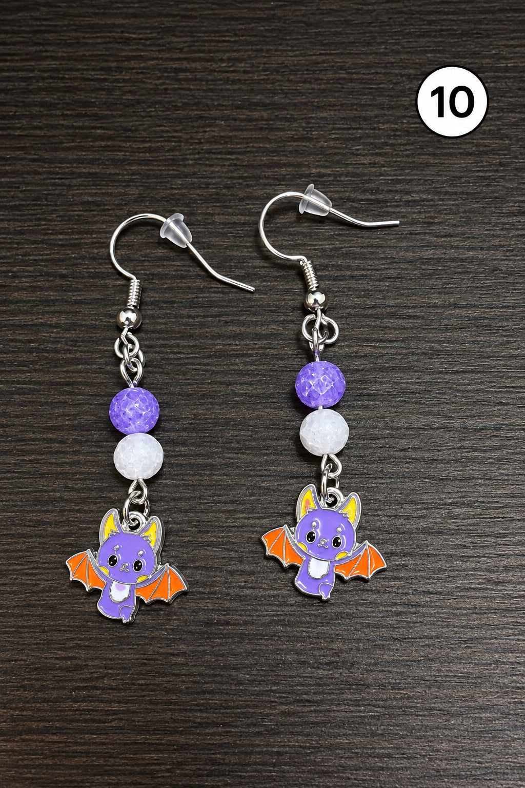 Handmade Dangle Bead and Charm Earrings | Halloween