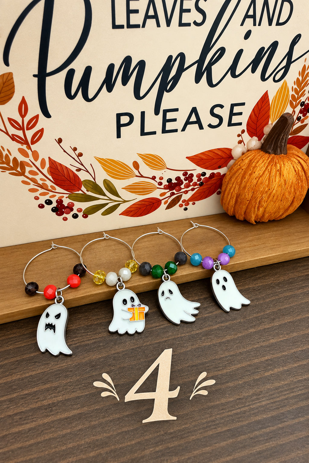 Handmade Ghost Drink Charms - Glow in the Dark