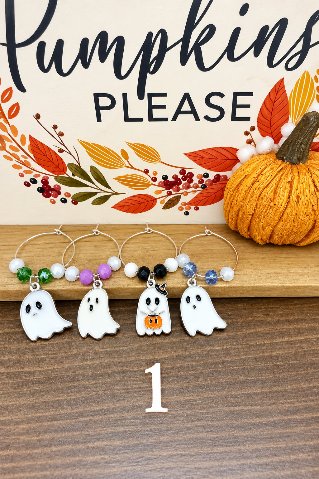 Handmade Ghost Drink Charms - Glow in the Dark