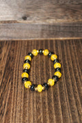 Handmade School Spirit Beaded Stretch Bracelet – Team Colors