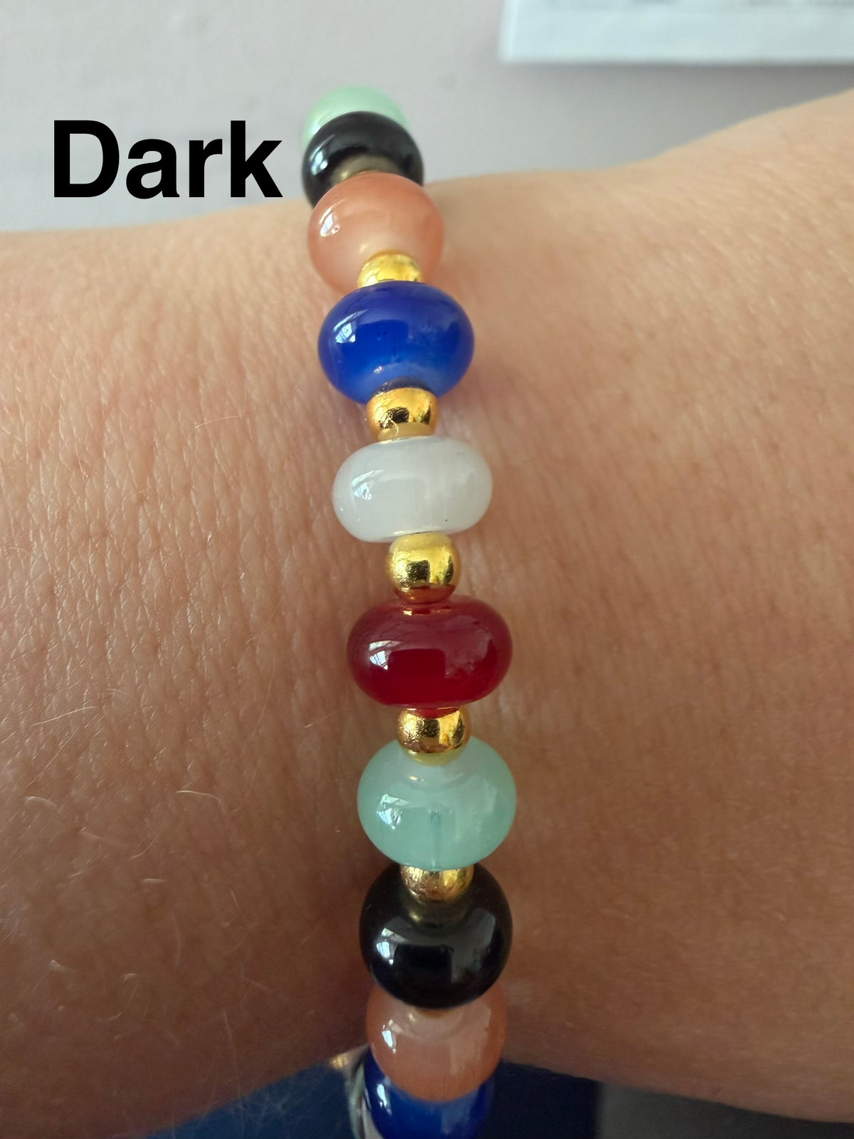 Custom Handmade Glass Bead Bracelet