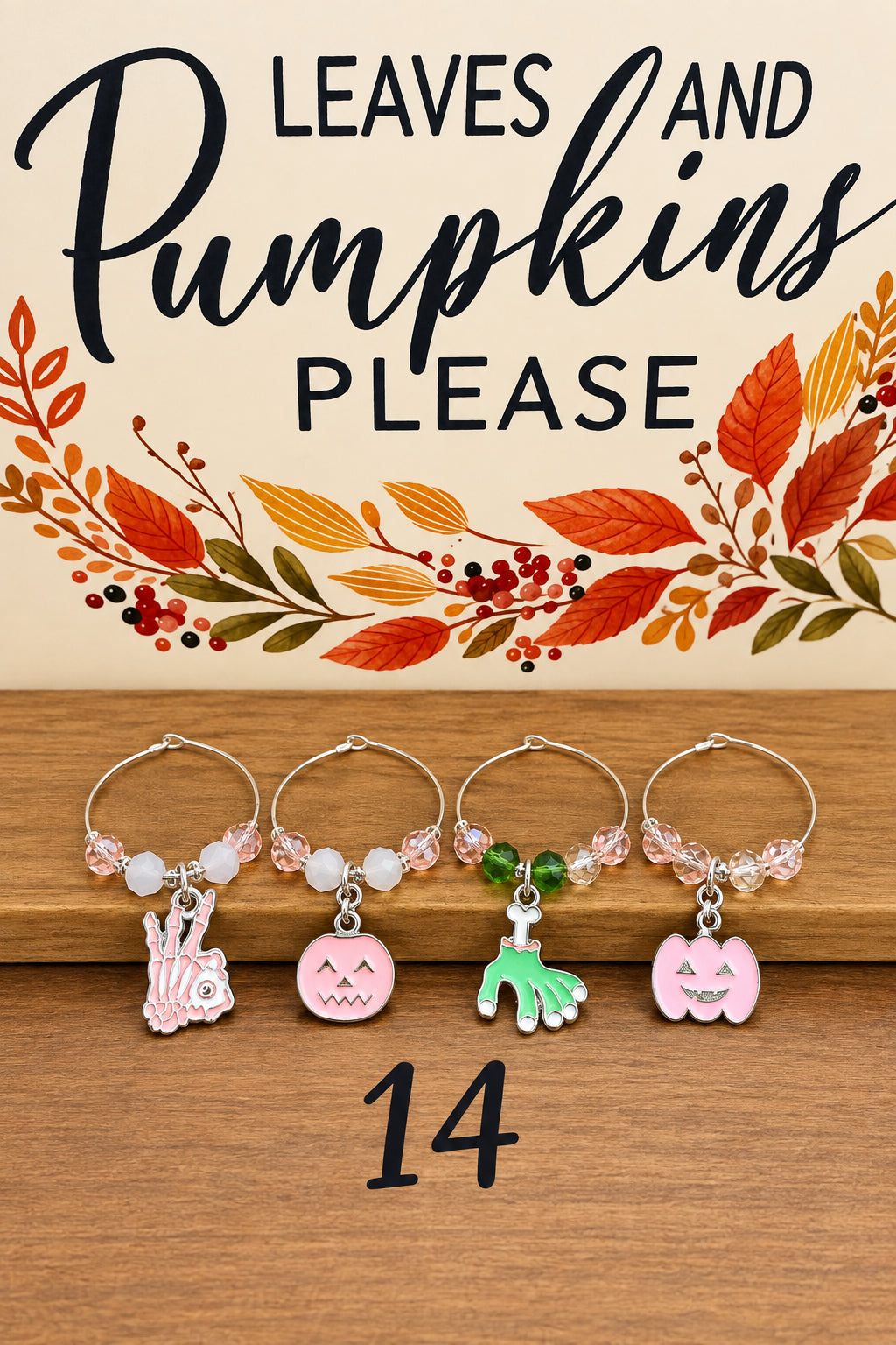 Handmade Halloween Wine Charms