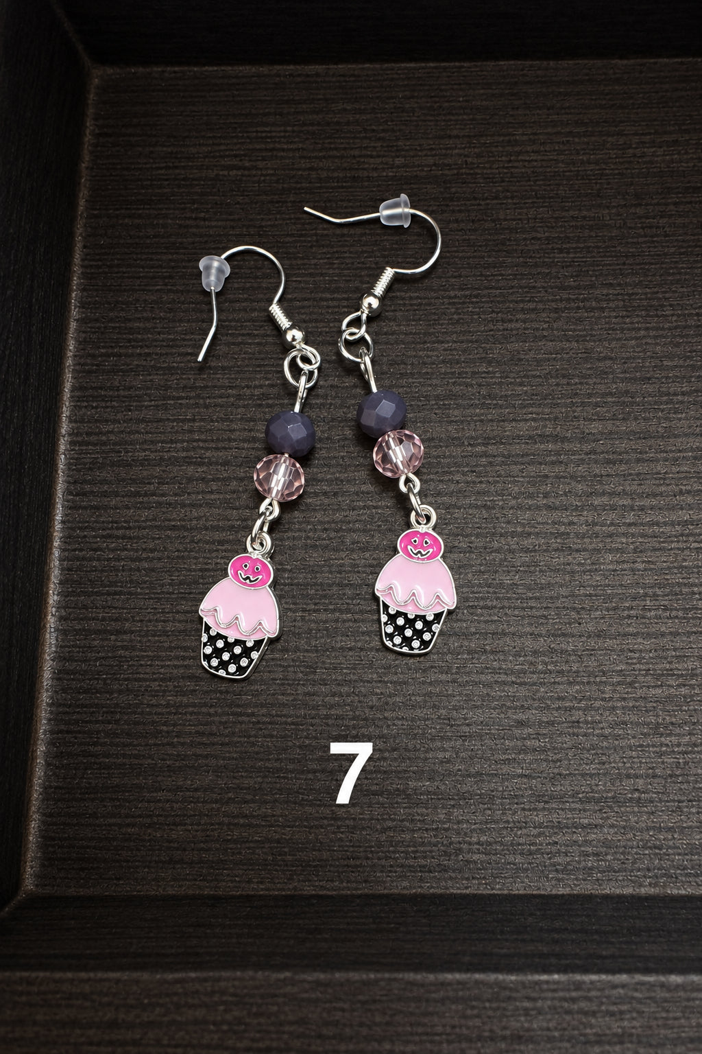 Handmade Dangle Bead and Charm Earrings | Halloween