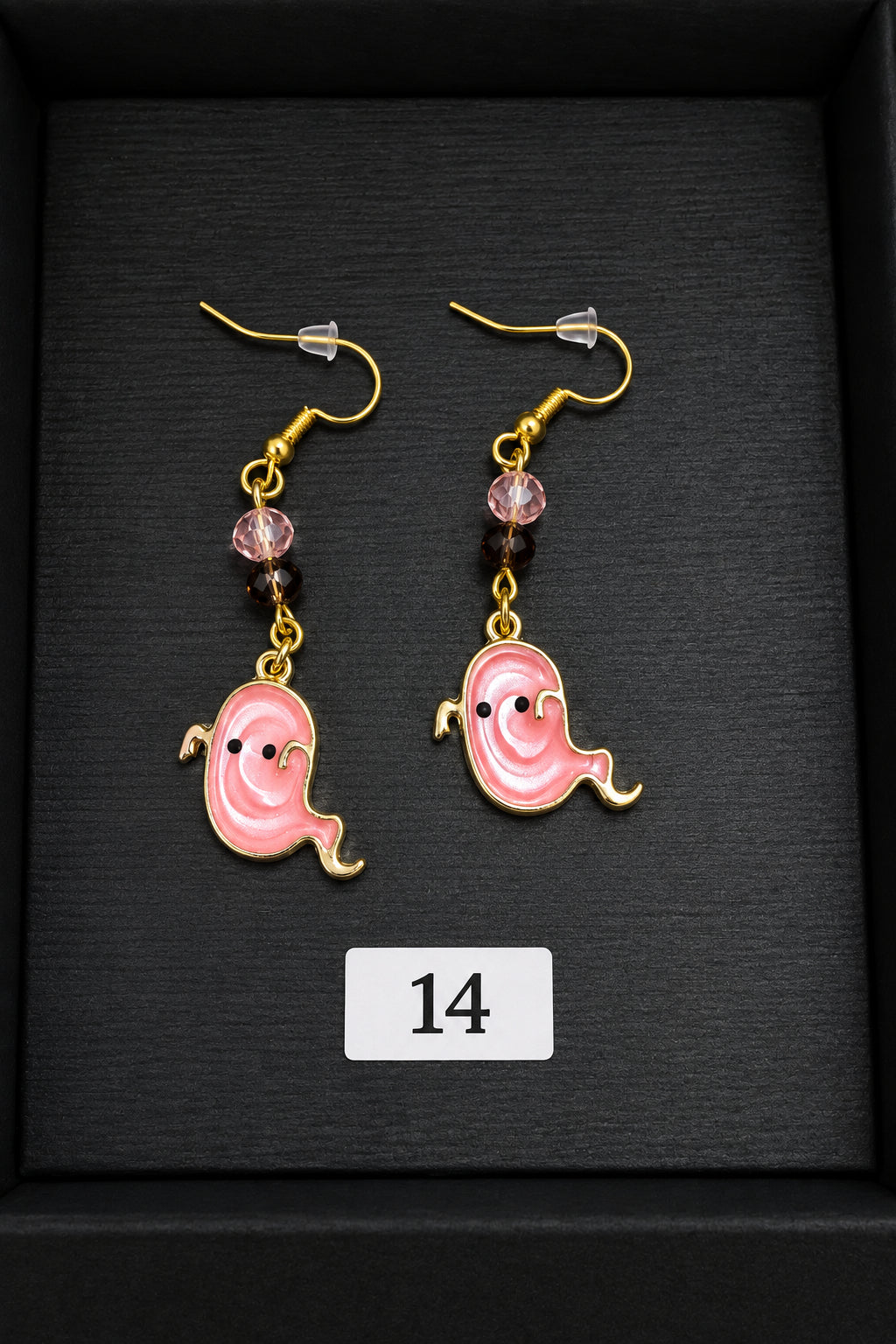 Handmade Dangle Bead and Charm Earrings | Halloween