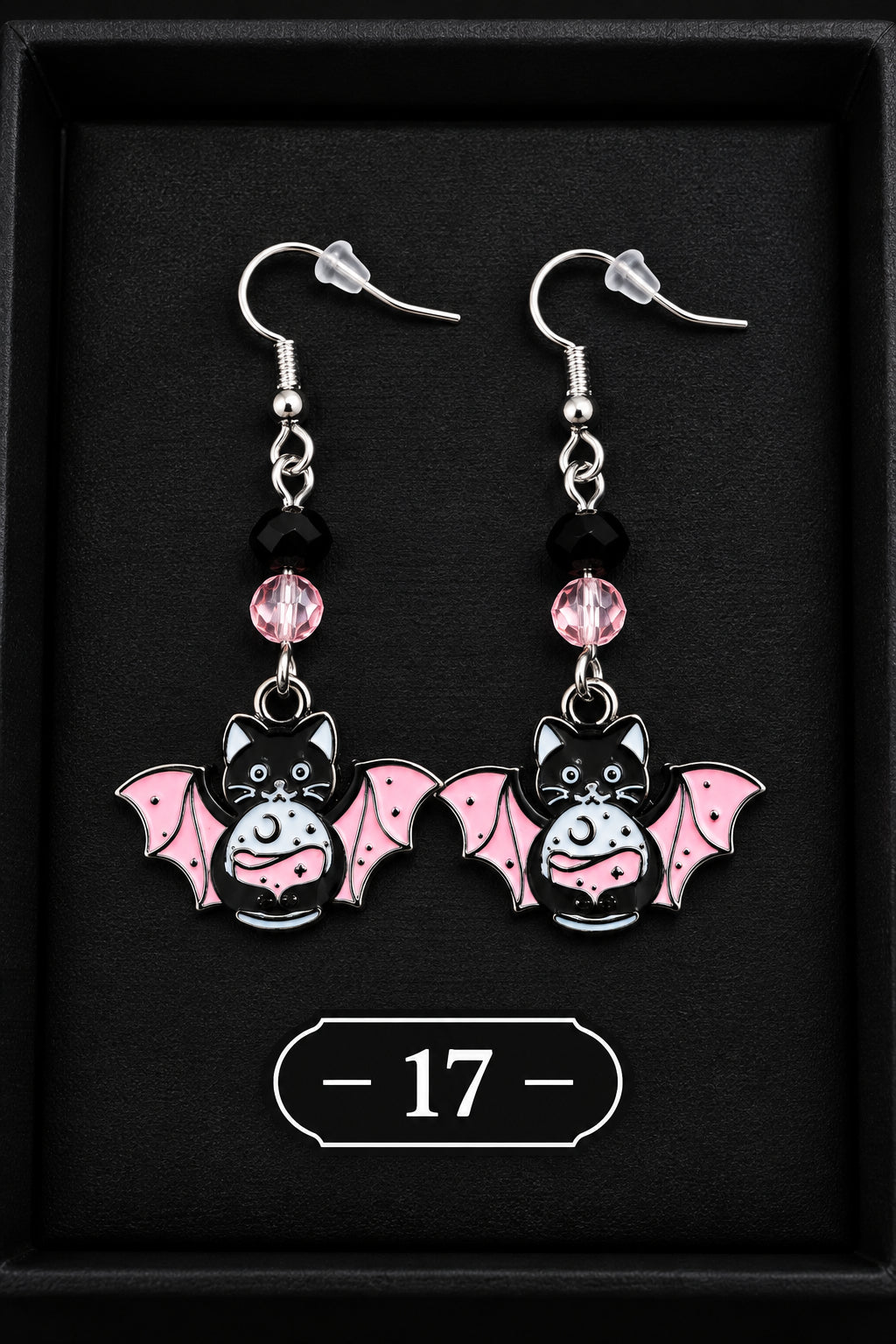 Handmade Dangle Bead and Charm Earrings | Halloween