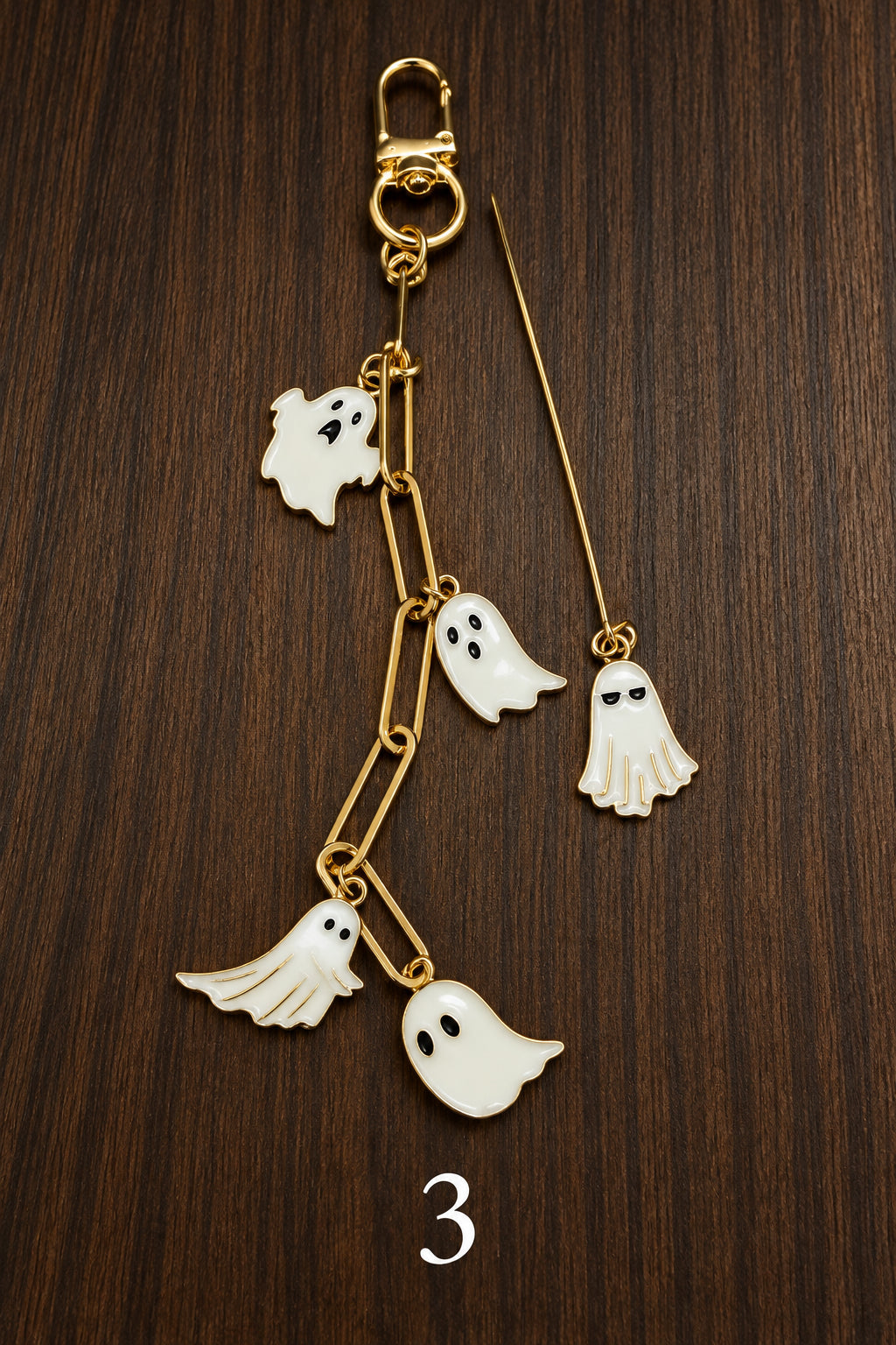Handmade Ghostly Halloween Bag Charms - Glow-in-the-Dark