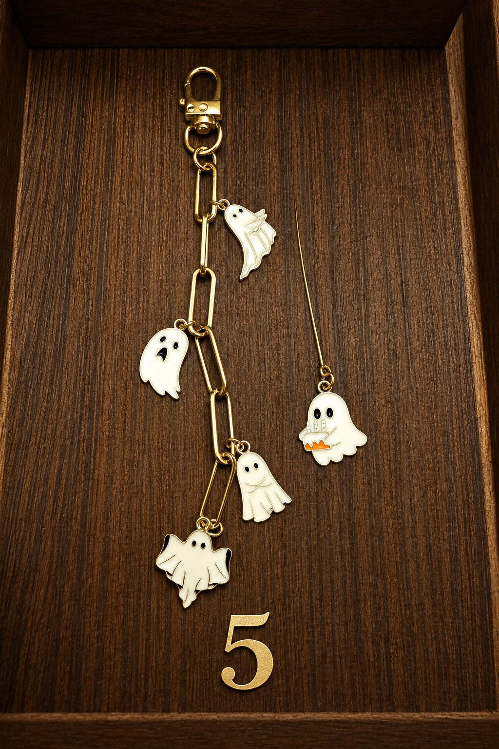 Handmade Ghostly Halloween Bag Charms - Glow-in-the-Dark