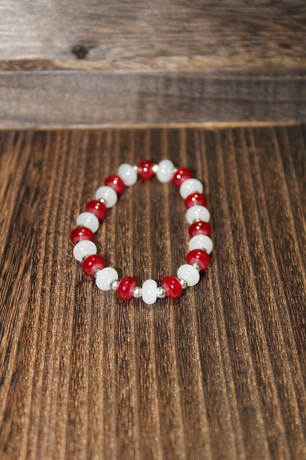 Handmade School Spirit Beaded Stretch Bracelet – Team Colors