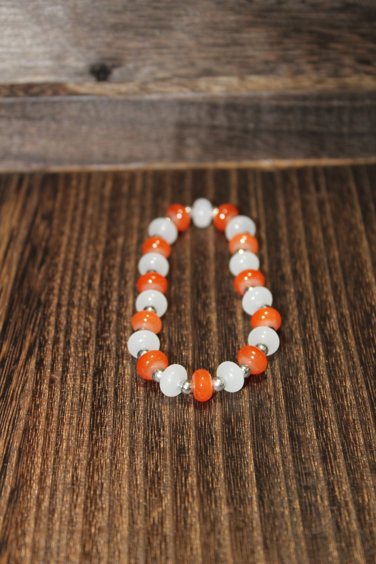 Handmade School Spirit Beaded Stretch Bracelet – Team Colors