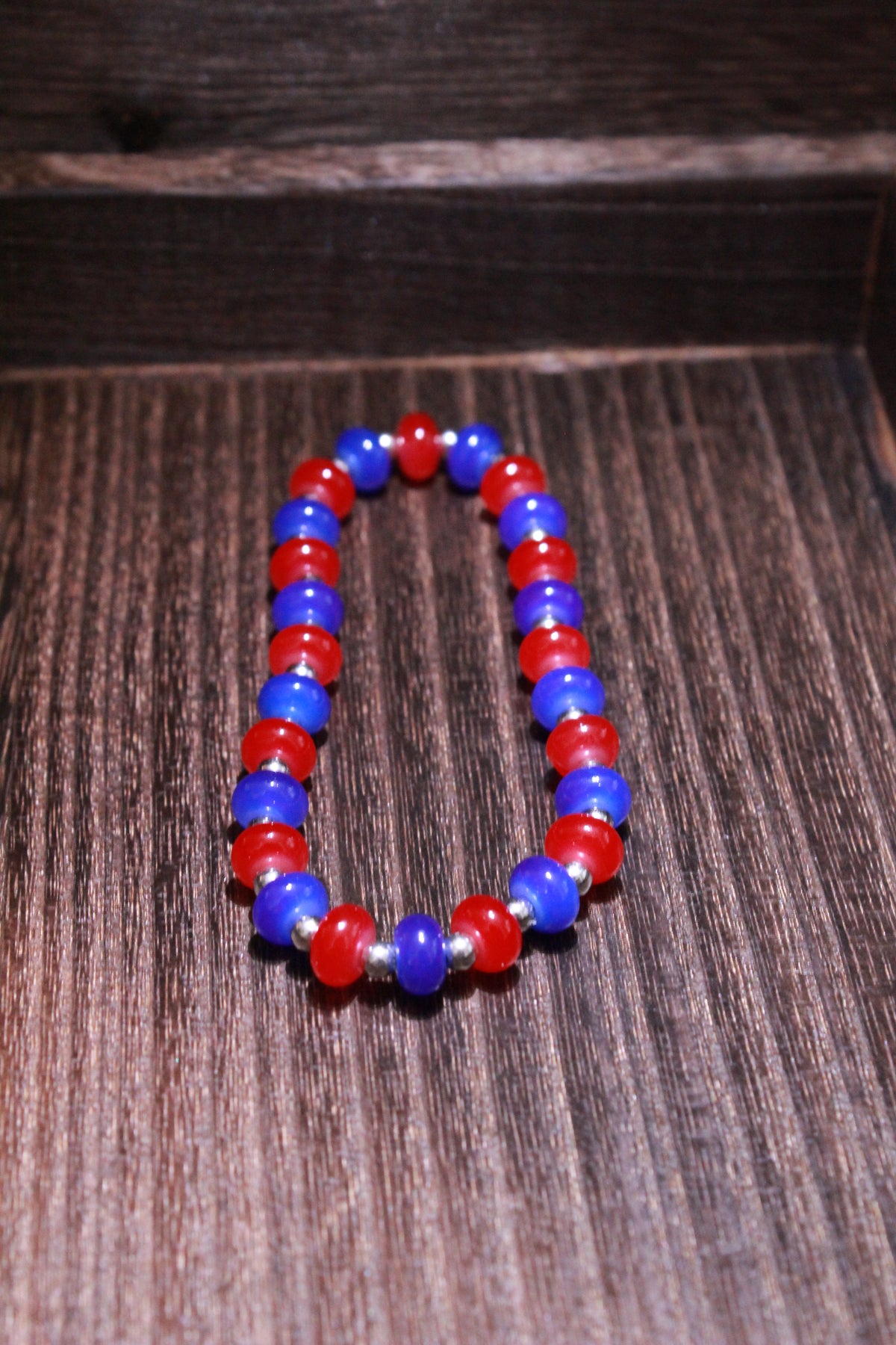 Handmade School Spirit Beaded Stretch Bracelet – Team Colors