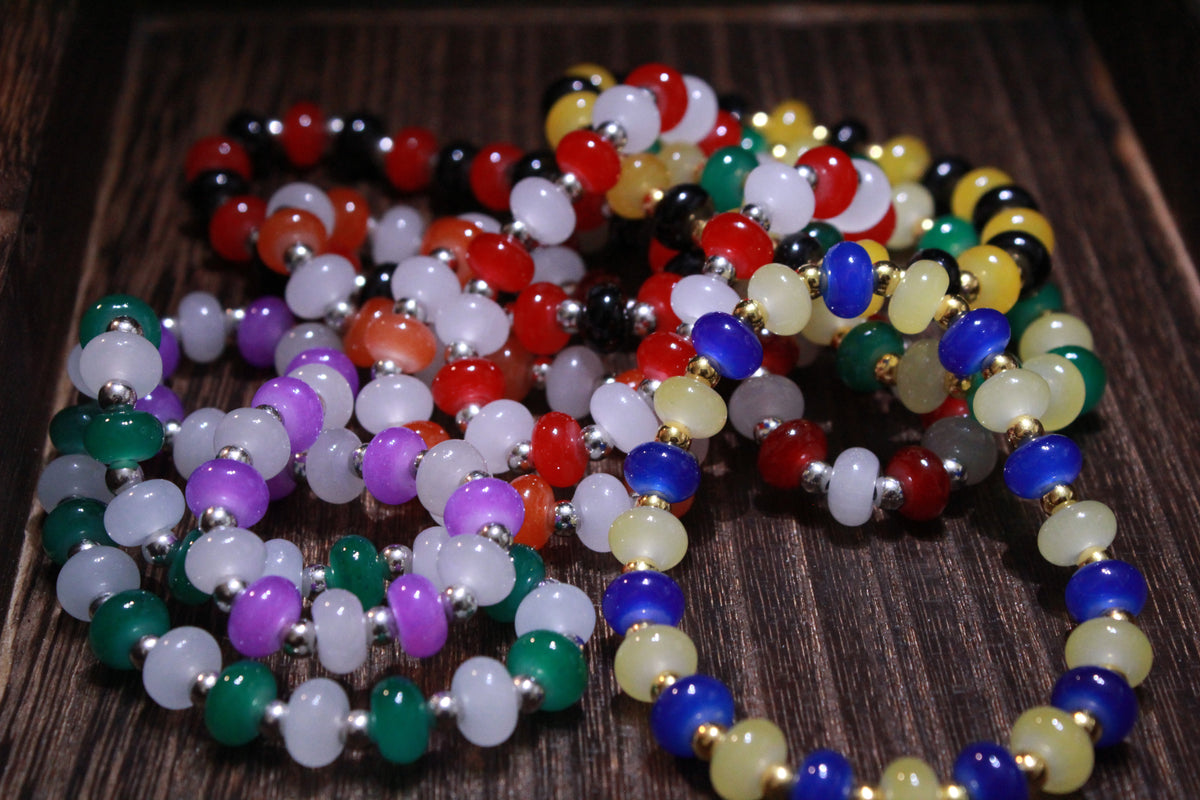 Handmade School Spirit Beaded Stretch Bracelet – Team Colors